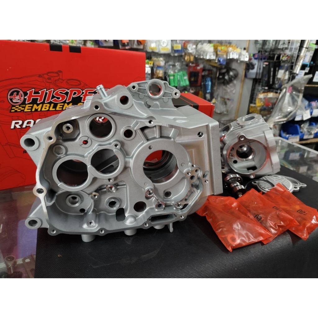 เเคร้งW110i2021,W125i2023 หัวW125+ฝาเเรง4V เเคร้งขยาย78มิล ช่องข้อเหวี่ยงโต109 งานหนา มิเนียมเกรดดี 