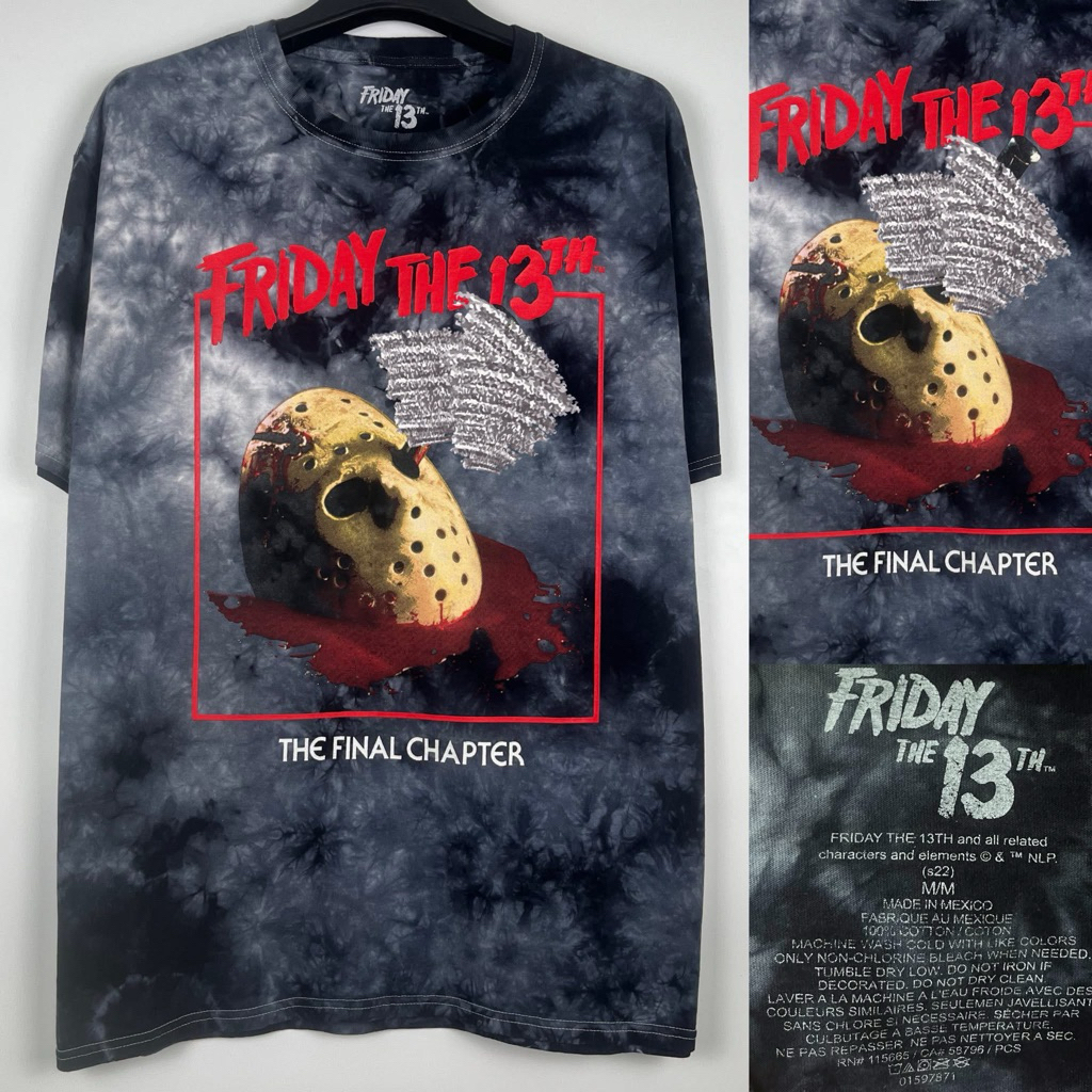 เสื้อยืด friday the 13 ตะเข็บคู่บน-ล่าง
