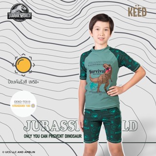 ✨NEW✨KEED  : JURASSIC WORLD ชุดว่ายน้ำเด็กโต เสื้อแขนสั้น พร…