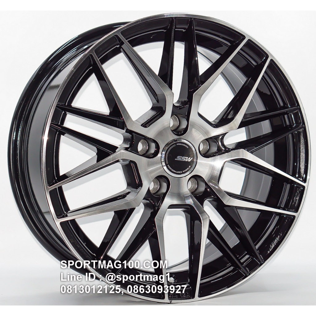 ล้อแม็กซ์ SSW Vorsteiner S348 ขอบ16นิ้ว 5รู108 สีดำหน้าเงา กว้าง7นิ้ว Offset35 [22457]