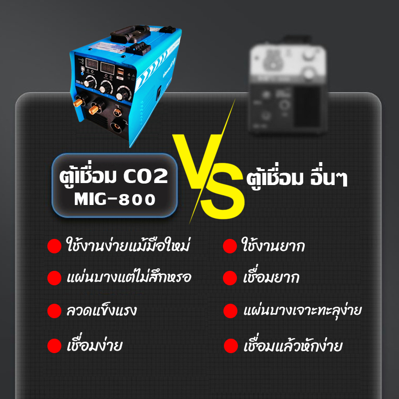 ตู้เชื่อม Masashi MIG- 800แอมป์ รุ่น3ปุ่ม2จอ และอุปกรณ์ครบชุด เครื่องเชื่อม  รับประกันสินค้า 3เดือน - รูปที่ 3