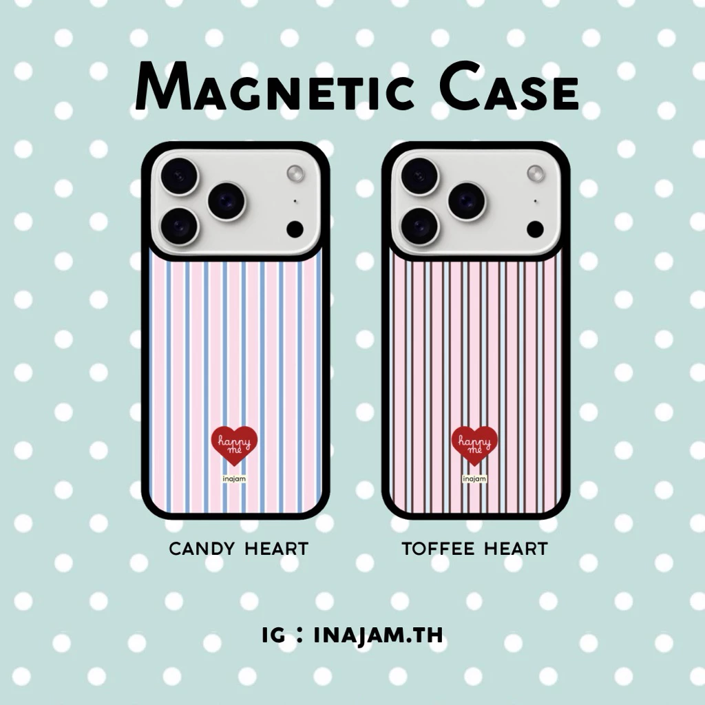 (เคสแม่เหล็ก) *เปลี่ยนคำในหัวใจได้*| Inajam | Candy Heart | Toffee Heart