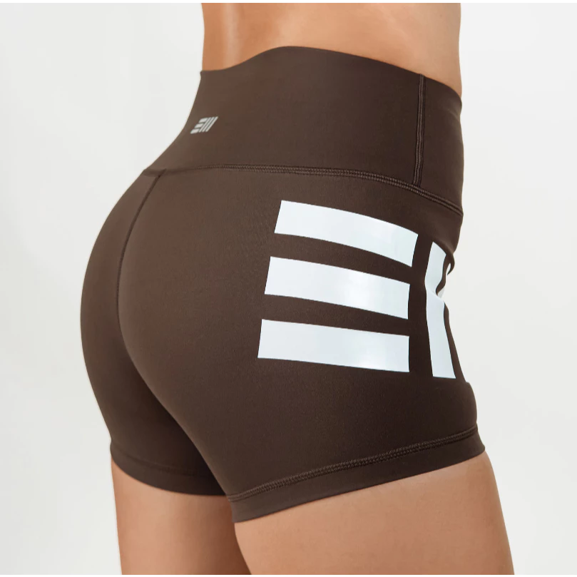 East West EveryWear SEAMLESS BUTT HUGGERS SHORTS (2.5 INCH) CHOCO
