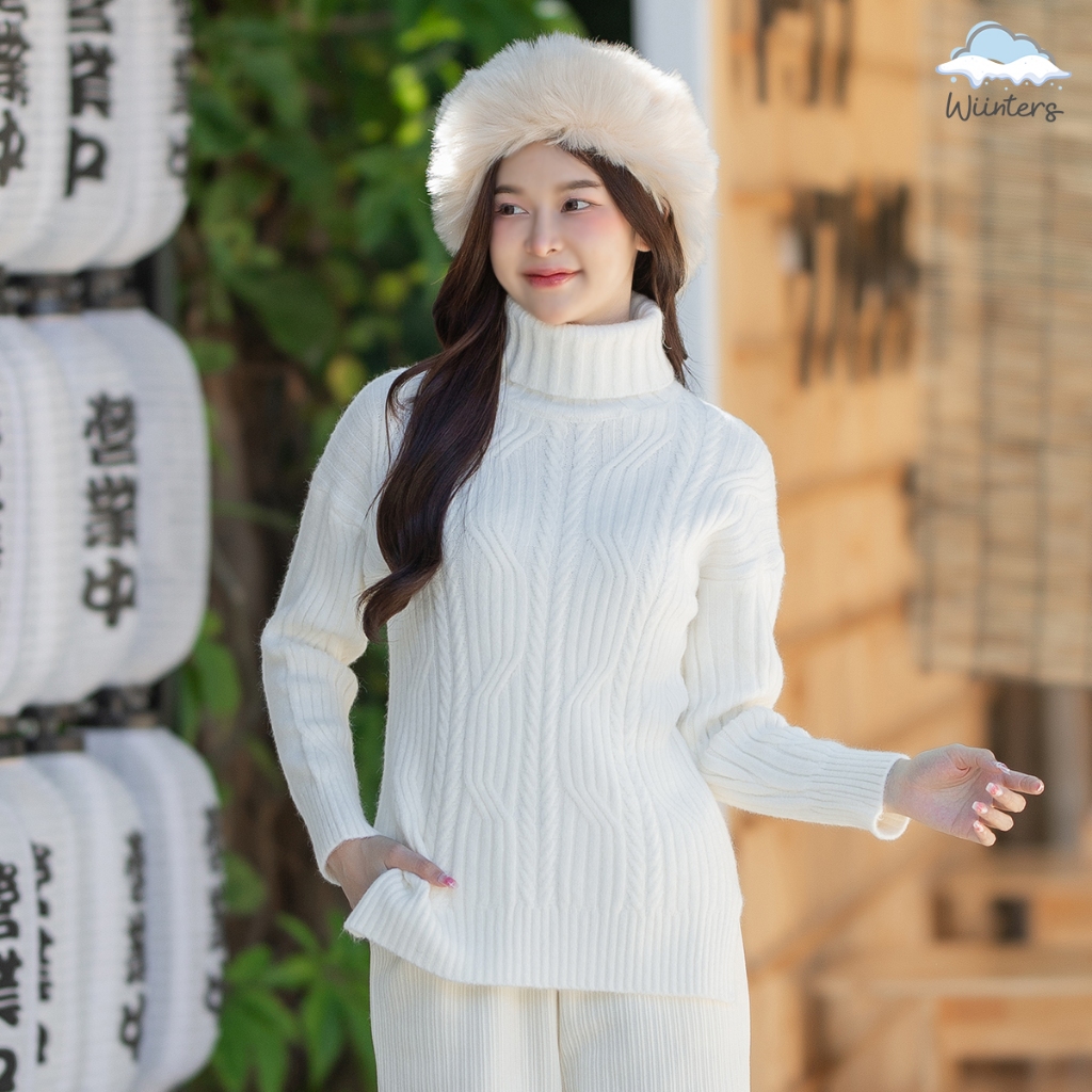 [ Barbii Turtleneck Sweater – G12 ] 4 สี I เสื้อไหมพรมคอเต่า เสื้อไหมพรม สเวตเตอร์ หนา นุ่ม กันหนาวได้ดี ลวดลายสวยงาม ราคา ถูกที่สุด ดีลบีเคเค แกลเลอรีภาพที่ 4