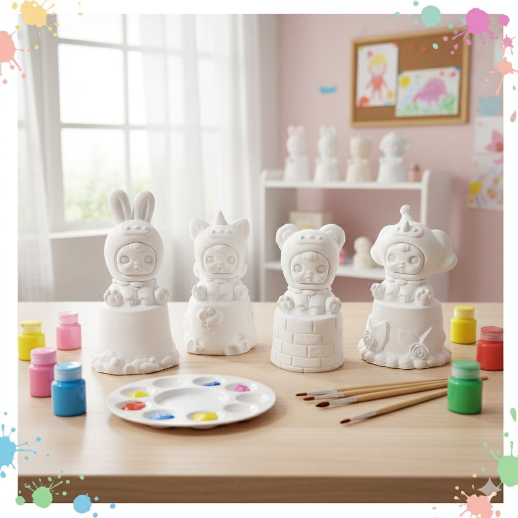 ตุ๊กตาระบายสี เบบี้ทรี ตุ๊กตาปูนปลาสเตอร์ระบายสี เสริมพัฒนาการ