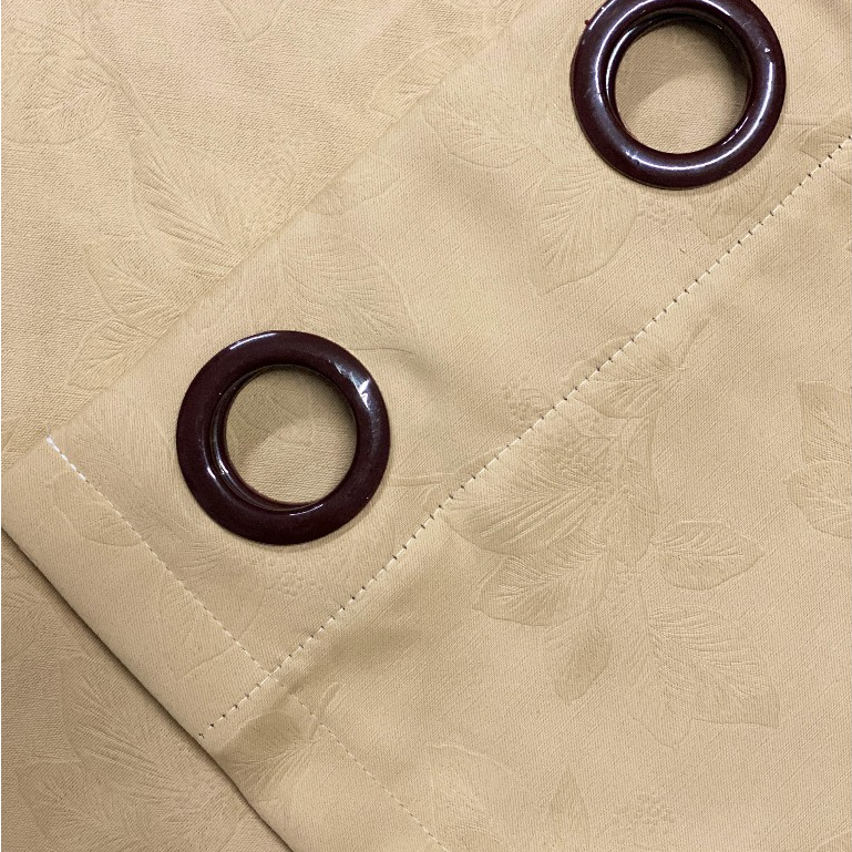 แนะนำ ผ้าม่าน ผ้าม่านหน้าต่าง สีครีมลายใบไม้ ผ้าม่านกันแสง ผ้าม่านสีครีม ประตู กั้นห้องนอน ราคาพิเศษ มีเก็บเงินปลายทาง