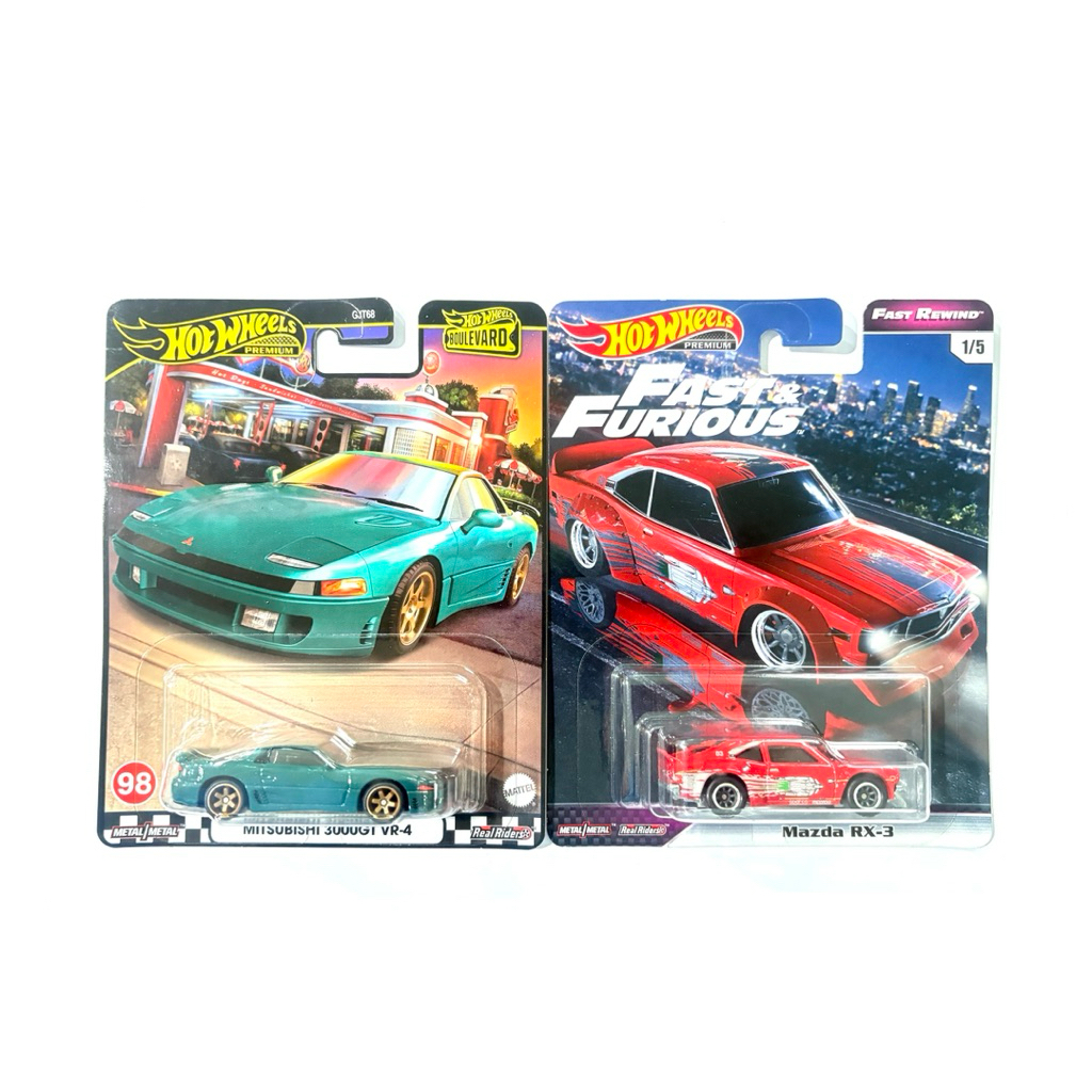 Hot Wheels | MAZDA RX-3 ~ FAST&FURIOUS | MITSUBISHI 3000GT VR-4 | 🛞ล้อยาง แพคพรีเมี่ยม | 📦สินค้ามีพร้อมส่ง
