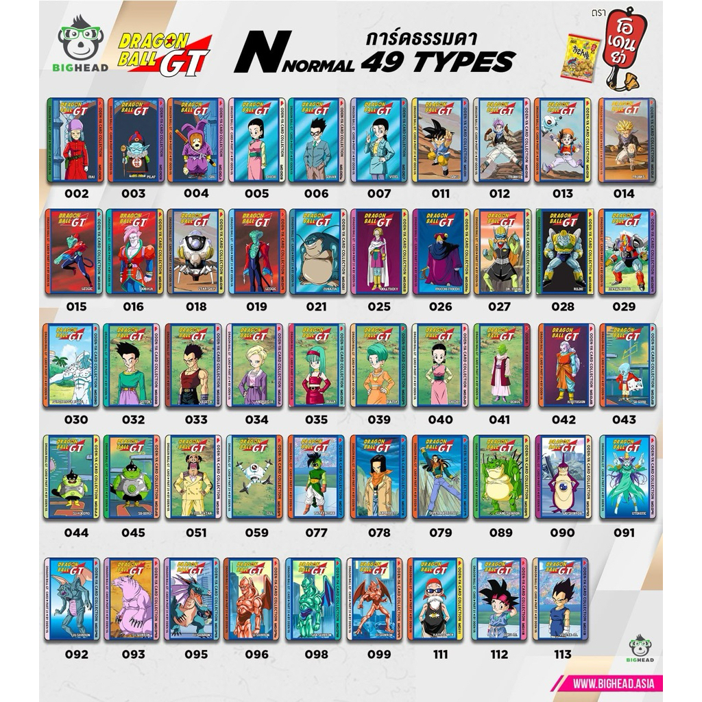 (ขายเเยกใบ N) การ์ดโอเดนย่าดราก้อนบอล GT พาส31