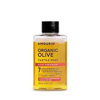 AMOURIQ Organic Olive Castile Soap อมอริค คาสทีลโซพ สบู่เหลวแท้ น้ำมันมะกอกออร์แกนิก ผิวชุ่มชื้น ลดผิวแห้ง
