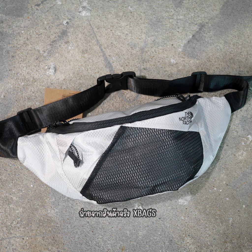 คาดเอว/คาดอก TNF ผ้าลายเงา ใบใหญ่ แต่งเชือกคาด จุของได้เยอะ น้ำหนักเบา พับได้ พกพาง่าย - รูปที่ 6