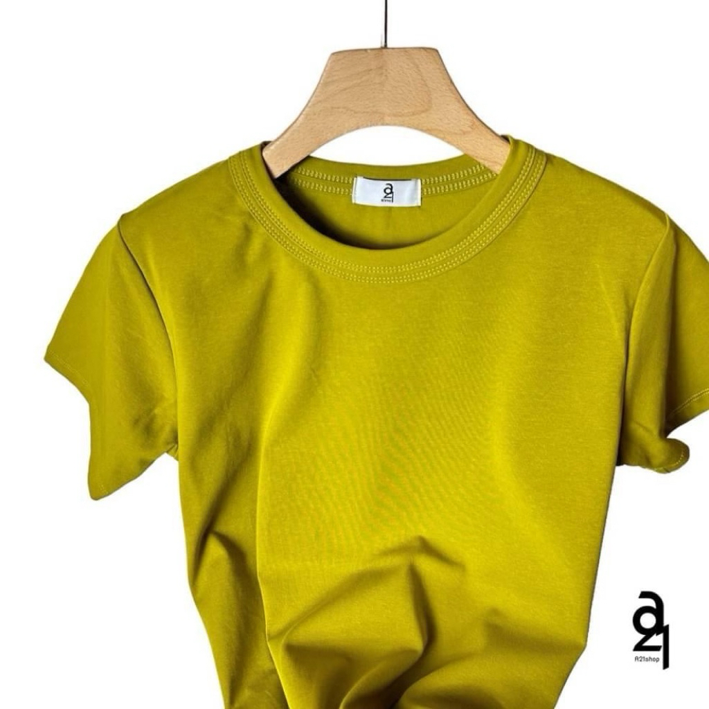 * basic -T เสื้อยืดA21 ดีเทลเย็บคือดี เรียบๆ จับแมทช์ง่าย✨ A21