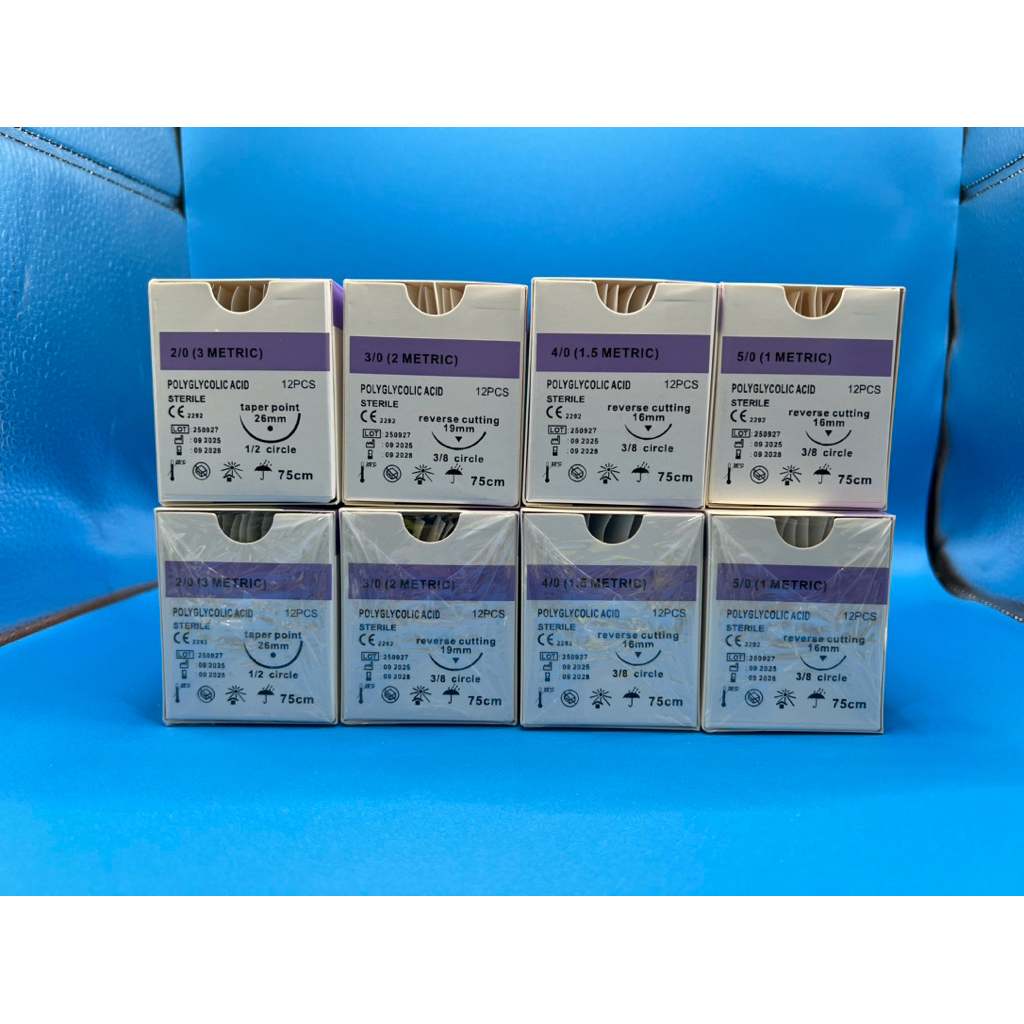 VICRYL ไหมละลาย 2/0 3/0 4/0  5/0 ราคาต่อกล่อง (12 ชิ้น) - รูปที่ 2