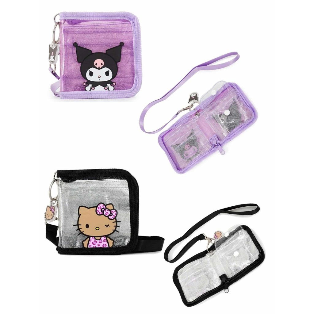 🇯🇵พร้อมส่ง Girly Monotone Kitty Collaboration Eco bag กระเป๋าเครื่องสำอางค์ กระเป๋าเหรียญ/บัตร THANK YOU MART