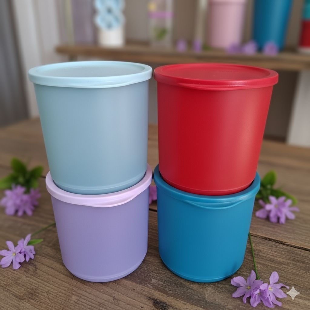 Tupperware ขวดโหลซัมเมอร์ ถ้วยแบ่งซัมเมอร์ เก็บน้ำตาล ขนมกรอบ อาหารแห้งได้ดีเยี่ยม