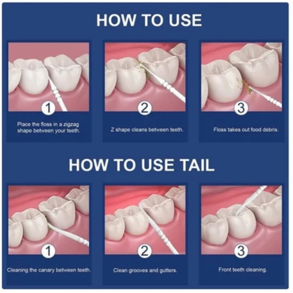 ไม้จิ้มฟัน แบบ2หัว จิ้มฟันและดึงเศษอาหาร ไม้แคะฟัน ด้ามพลาสติกทำความสะอาดฟัน 100ชิ้น /กล่อง ซอกซอนสะอาด พร้อมส่ง ร้านไทย - รูปที่ 5