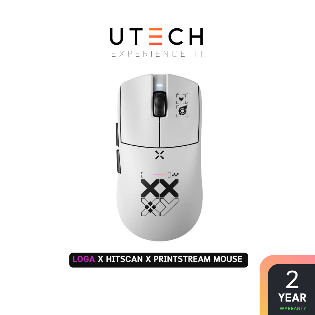 เมาส์เกมมิ่งไร้สาย LOGA : LOGA x HITSCAN x Printstream Hyperlight Gaming Mouse by UTECH