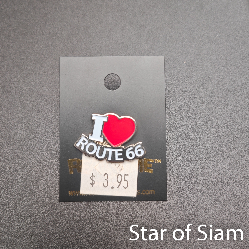 pin เข็มกลัด I love Route66 จาก California USA
