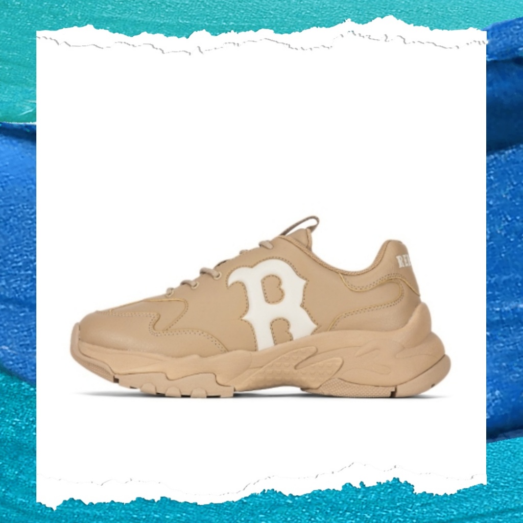 MLB Big Ball Chunky Beige รองเท้ากีฬา unisex Customized by hand【ของแท้ 100%】