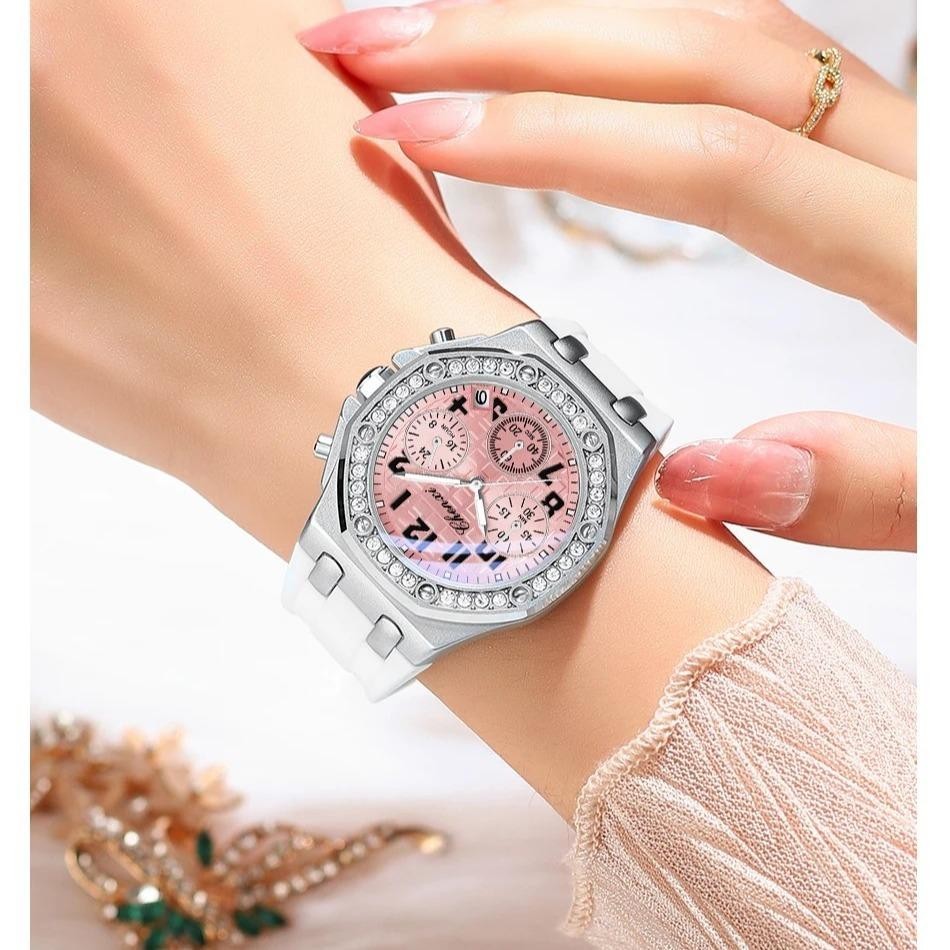 CHENXI สายเรซิ่นขาว กรอบล้อมเพชร  CX-912.913