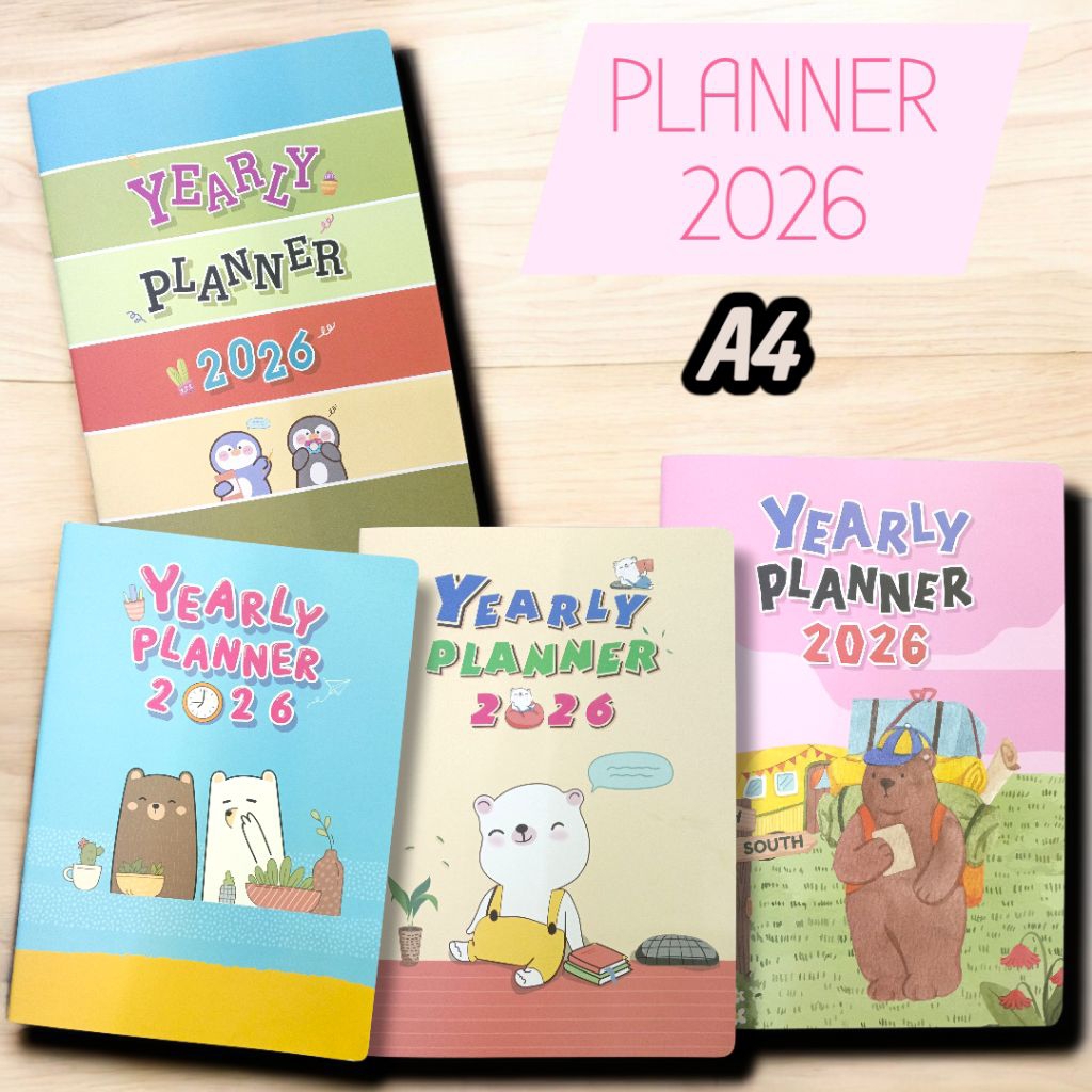 NET สมุด Planner 2026 ขนาด A4 ลายน่ารัก 8859729240028