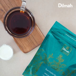 Dilmah ชาใบ ชาซีลอน ชานม สำหรับร้านคาเฟ่ หอมเข้มไม่แต่งสีและกลิ่น 225 กรัม (ถุงใหญ่)