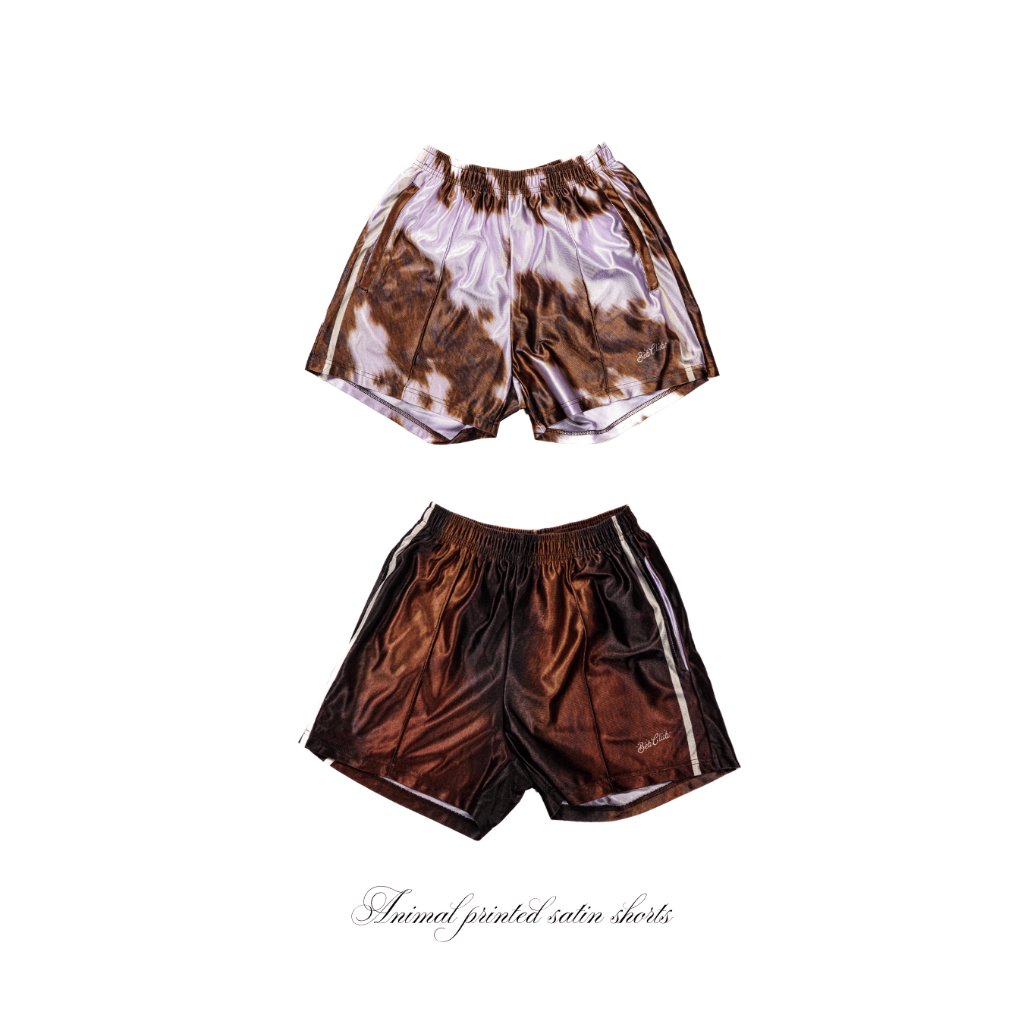 BEB CLUB ANIMAL PRINTED SATIN SHORTS กางเกงขาสั้นลายพิมพ์เบ็บคลับ