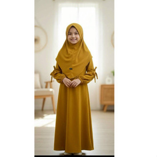 ชุดเดรสเด็ก ผ้าสลาฟแขนบอลลูน (เฉพาะเสื้อ)