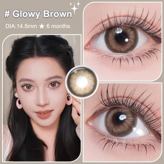 Realcon คอนแทคเลนส์ NEW Glowy ซีรีส์ Glowy Brown Glowy Gray 14.5mmเกรดใบสั่งยาที่นำเข้าจากเกาหลี