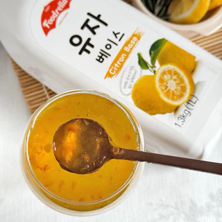 [1.3KG]เบสยูสุ Citron Base Foodrella เบสยูสุพร้อมเนื้อละเอียด สูตรเข้มข้น พกพาสะดวก ไม่มีคาเฟอีน