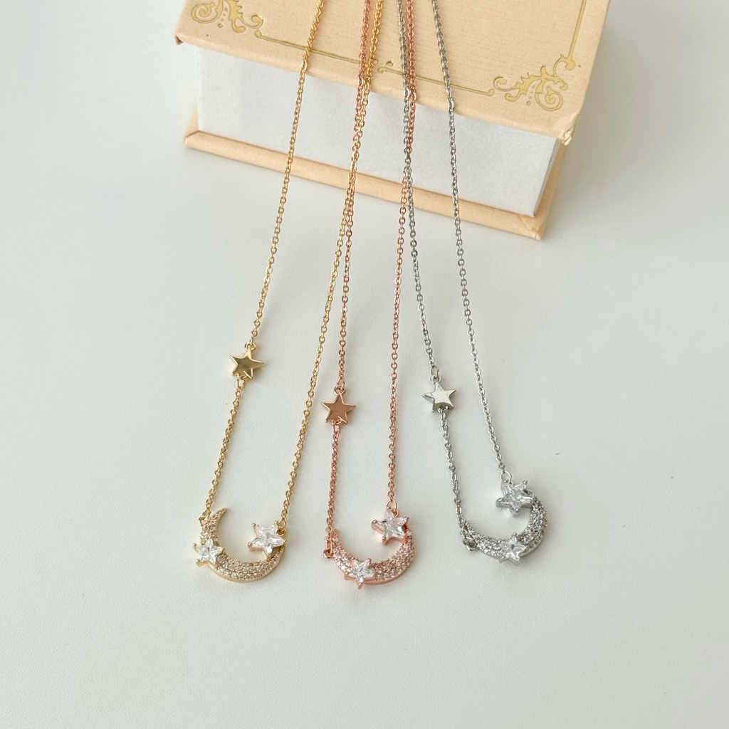 Socrush.bkk | AURORA NORTH necklace | SN- 076 | สร้อยคอ จี้ดาว ดาวเหนือ จี้มุก เพชร