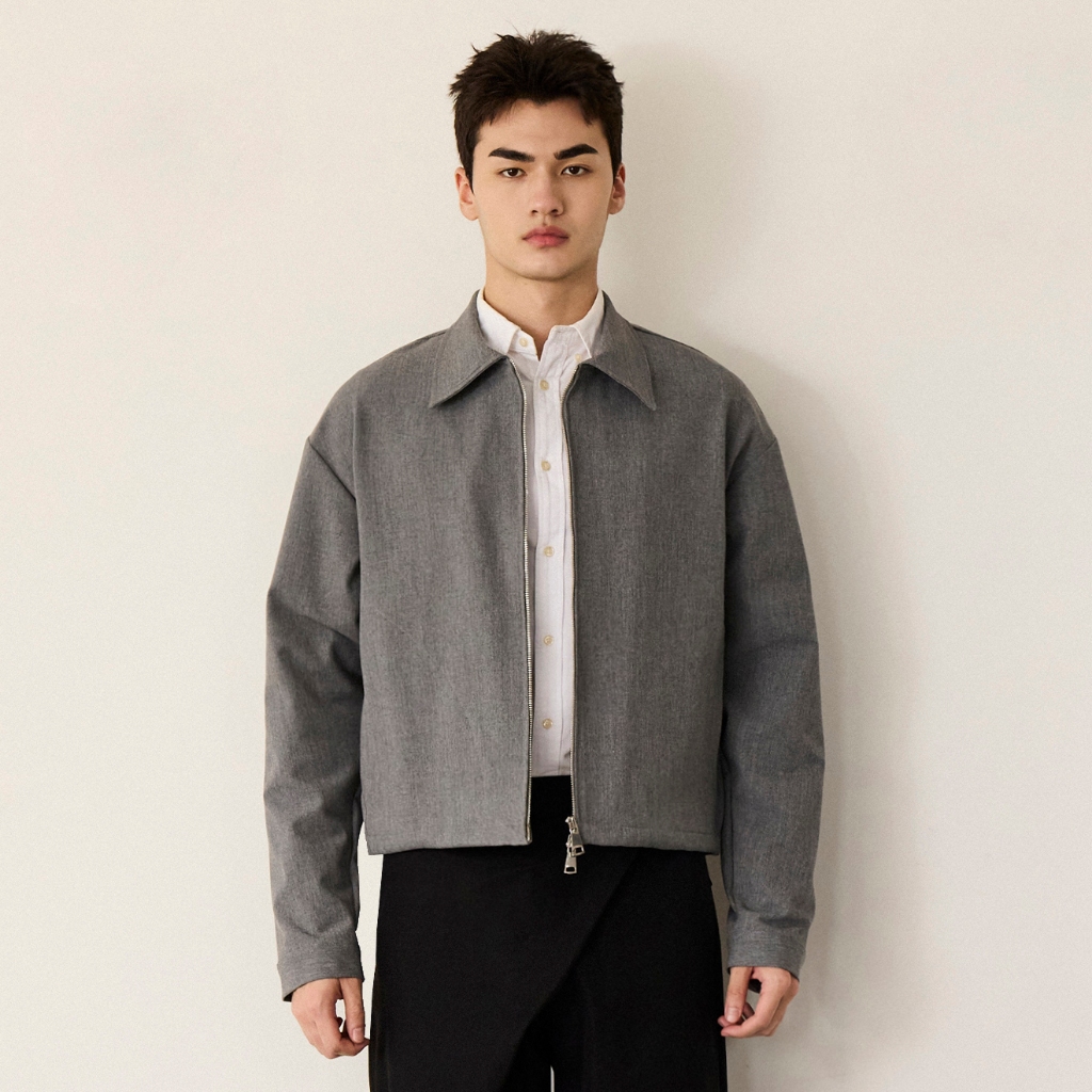 Hunter Studios – แจ็คเก็ตผ้าTropical wool blend ทรงครอป รุ่น Cropped Jacket