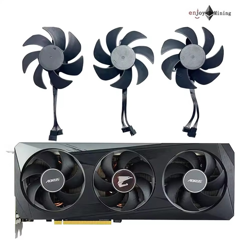 พัดลมการ์ดจอ Gigabyte AORUS GeForce RTX 3060 ELITE 12G graphics card cooling fan PLA09215S12H
