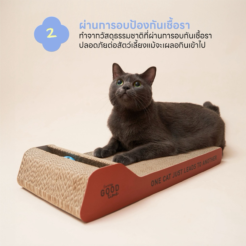 ที่ลับเล็บแมวพรีเมียม ไร้ฝุ่น รุ่นเต็นท์ กระดาษแน่นพิเศษ ปลอดภัย Furry Good Time : Cat Scratcher ราคา ถูกที่สุด ดีลบีเคเค แกลเลอรีภาพที่ 7