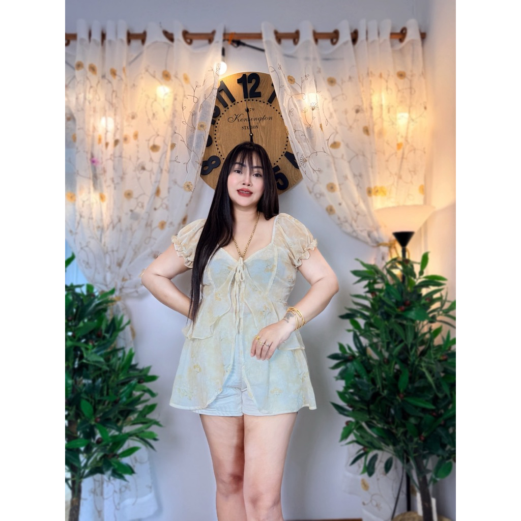 เสื้อสาวอวบเสื้อสาวอ้วนVani อก32-48นิ้ว ความยาว29นิ้ว ผ้าชีฟอง (รุ่นแอลลี่ชีฟองลายดอก) - รูปที่ 5