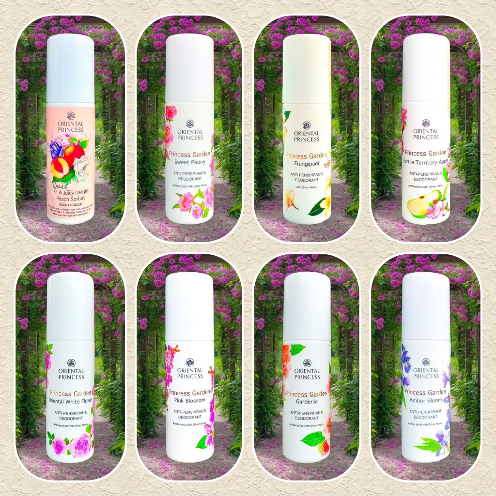 Oriental Princess (19 กลิ่น) โรลออนระงับกลิ่นกาย 70 ml Amber Bloom Apple Frangipani White Flower Pink Blossom Gardenia