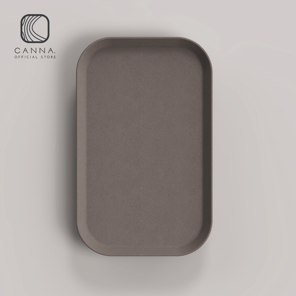 Canna - Tray ถาดวางของมินิมอล ถาดวางอาหาร ถาดอเนกประสงค์ ECO-Friendly ขนาด 24 x 15 ซม. จากกากกาแฟ