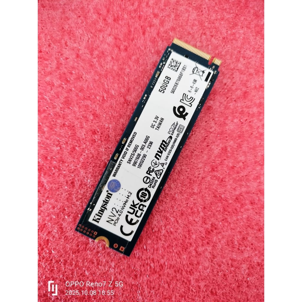SSD 500GB KINSTON M.2 NVMe 4.0 ลงวินโดว์ผ่าน ไม่มีแบด สถานะดิสก์ 100℅ ประกัน  Advice 5/ม.ค/70