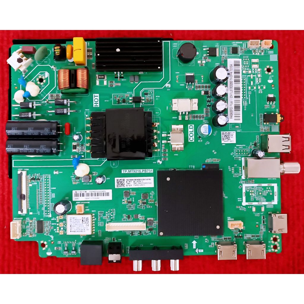 เมนบอร์ดทีวี Haier รุ่น  H43K6FG , H43K6FG Plus พาสบอร์ด TP.MT9216.PB731