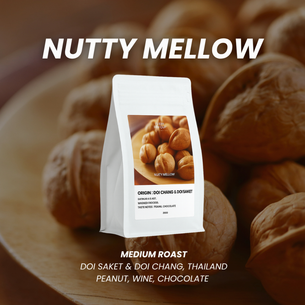 Everyday Cup เมล็ดกาแฟคั่วกลาง Nutty Mellow