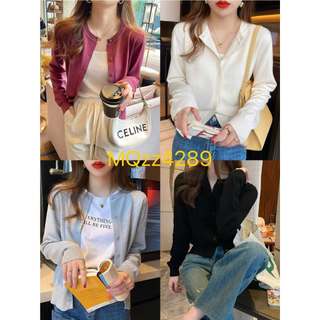 MQzz4289  *พร้อมส่ง* (6 สี) เสื้อคลุมไหมพรม คาร์ดิแกนผู้หญิง เรียบหรู สาวอวบใส่ได้ Freesize
