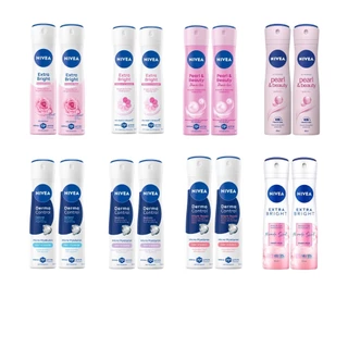 2 ขวด Nivea deo spray 150 ml. นีเวีย ดีโอ สเปรย์ 150 มล. มีหลายกลิ่นให้เลือก