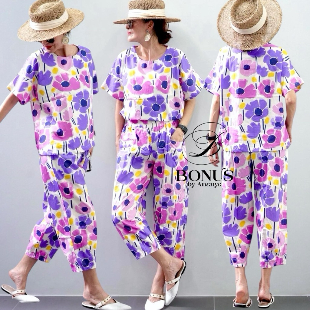 🔅𝕊𝕦𝕞𝕞𝕖𝕣 นี้ห้ามพลาด #ลายเข้าใหม่  คุ้มสุดคุ้ม สวยไม่ซ้ำใคร งานหรูหรา ชุดเซ็ตผ้าคอตตอลญี่ปุ่น🇯🇵