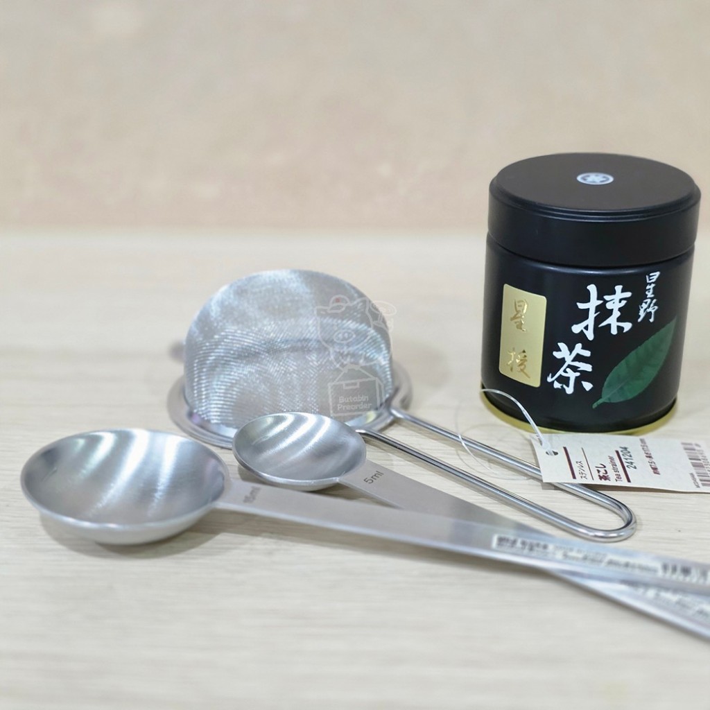 【 เติมสต๊อคเรื่อยๆ Muji Japan แท้ 】MUJI ช้อนตวงผงมัทฉะ ตะแกรงร่อนชาสแตนเลส นำเข้า Japan Only !!