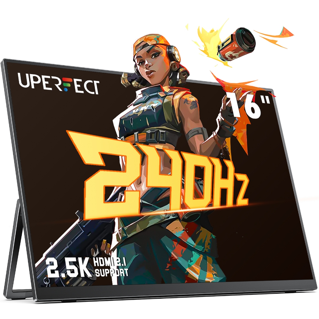 UPERFECT 2K Portable Monitor   Matte Screen 16 inch IPS HDR FreeSync Eyecare USB C  Computer Display