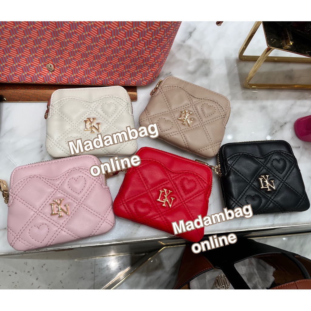 LYN Kyoko Zipped Wallet  กระเป๋าสตางค์ใบสั้น กระเป๋าใส่เหรียญ ใส่บัตร แท้จากช็อป