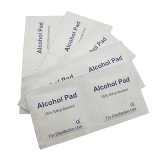 Alcohol Pad ชิ้นละ 1 บาท แผ่นแอลกอฮอล์ 75% เช็ดทำความสะอาดเล็บแบบพกพา สินค้าพร้อมส่ง