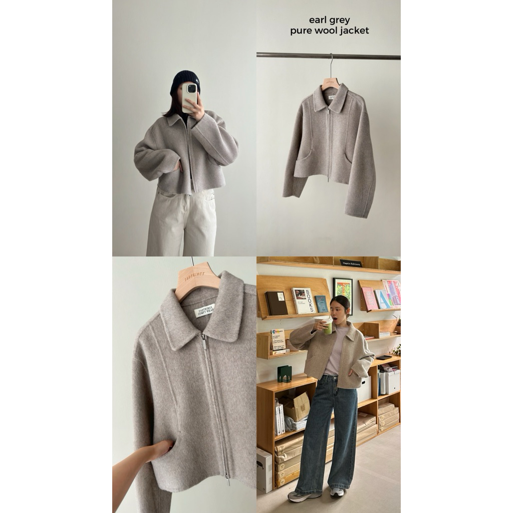 FADTHINGS :  earl grey pure wool jacket 🍅