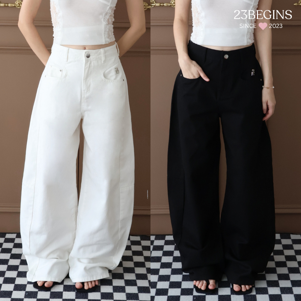 Barrel Jeans กางเกงยีนส์ทรงบาร์เรล กางเกงยีนส์ (7788)