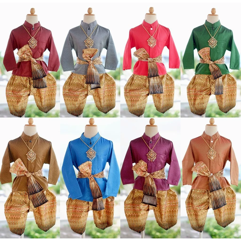 ชุดเด็กพี่หมื่น(แขนยาว)3ชิ้น(ไม่รวมเครื่องประดับ) จันทร์ฉายแขนยาว