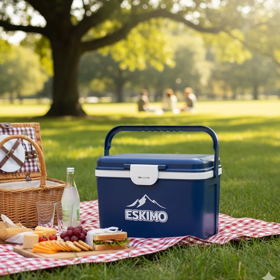 ESKIMO COOLER กระติกน้ำพลาสติก 9 ลิตร เก็บความเย็น 12 ชั่วโมง ถังน้ำแข็ง ทรงเหลี่ยม KC900 thumbnail 6